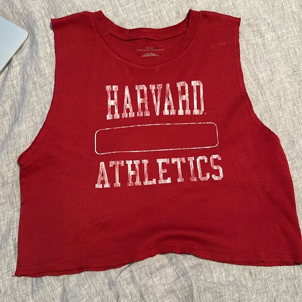 Tilly’s Harvard women’s muscle tank. size large